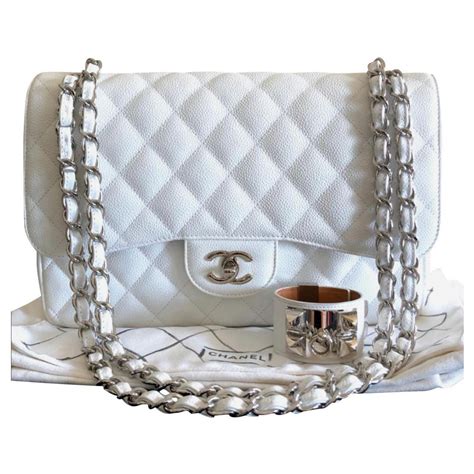 chanel handbags white leather|chanel 22 bag white.